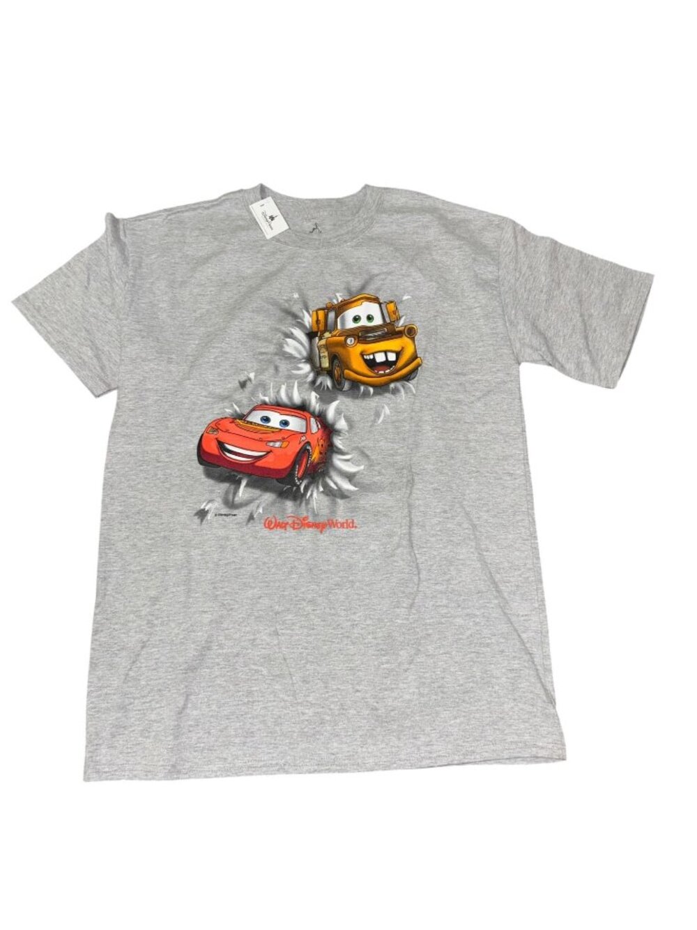 NWT Disney Parks Cars Youth XL Gray Tee